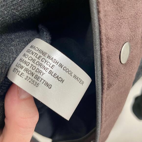 Vintage 90s Kinloch Anderson Knit Cardigan Sweater Faux Suede- Size Medium - Picture 10 of 10